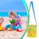 thumbnail image 1 of Large Capacity Beach Mesh Bag Collector Tote With Zipper Closure And Adjustable Shoulder Strap For Kids And Adults, 1 of 8