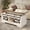 Wood/White, variant on Emorefun Coffee Table with Lifting Top, Farmhouse Center Table W/Sliding Barn Door & Hidden Storage for Living Room, Wood/White
