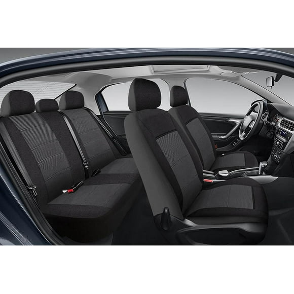 AUTO DRIVE 3-PIECE Jacquard Car Seat Cover Full Set For Front and Rear Seat Universal Fit