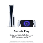 Sony PlayStation Portal Remote Player for PS5, Online Gaming, Blu-ray Player, HD Streaming, White