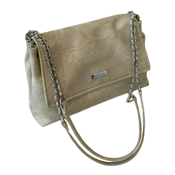 Elegante bolso de hombro para mujer para recados diarios Beige