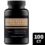 Nugenix Nitric Oxide Booster Supplement - L-Arginine, L-Citrulline, Pine Bark Extract - Vasodilator - 100 Capsules