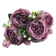 thumbnail image 2 of 2 Pcs Faux Persian Rose 5 Flowers Silk Bouquet Party Decors Embellishment Baoblaze none, 2 of 8
