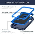 thumbnail image 3 of I-HONVA Compatible with iPhone Xs Max Case,3-Layer Military Grade Drop Protection Anti-Slip Bumper Rugged Shockproof Dustproof Protection Phone Case,Navy Blue, 3 of 7