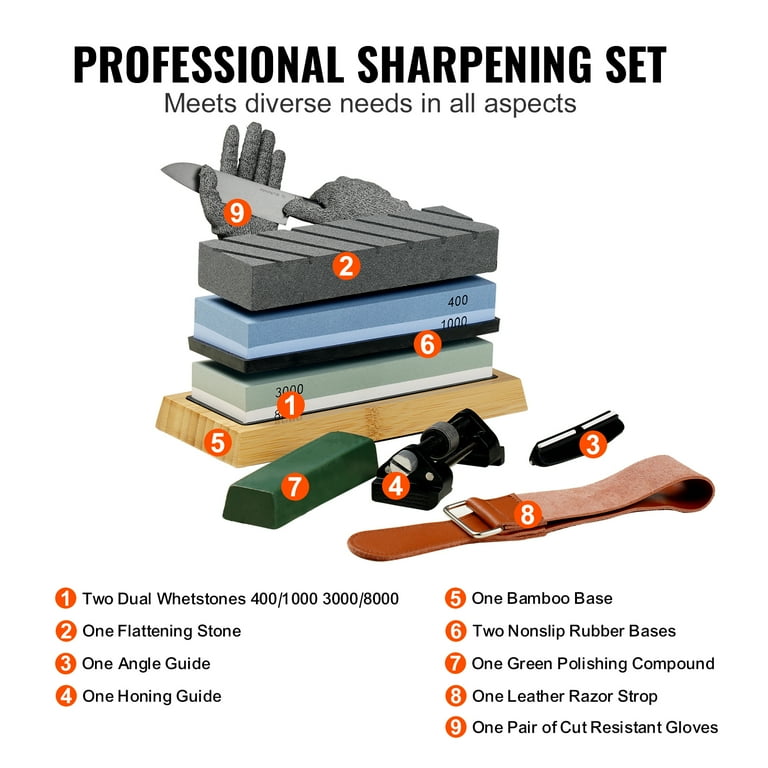 7 in. 3-Grit Whetstone with Angle Guide Sharpening System 7 in. 3-Grit Whetstone with Angle Guide Sharpening System