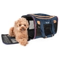 thumbnail image 2 of Pet Life B37BLMD Airline Approved Aero-Zoom Lightweight Wire Framed Collapsible Pet Carrier, Blue - Medium, 2 of 5