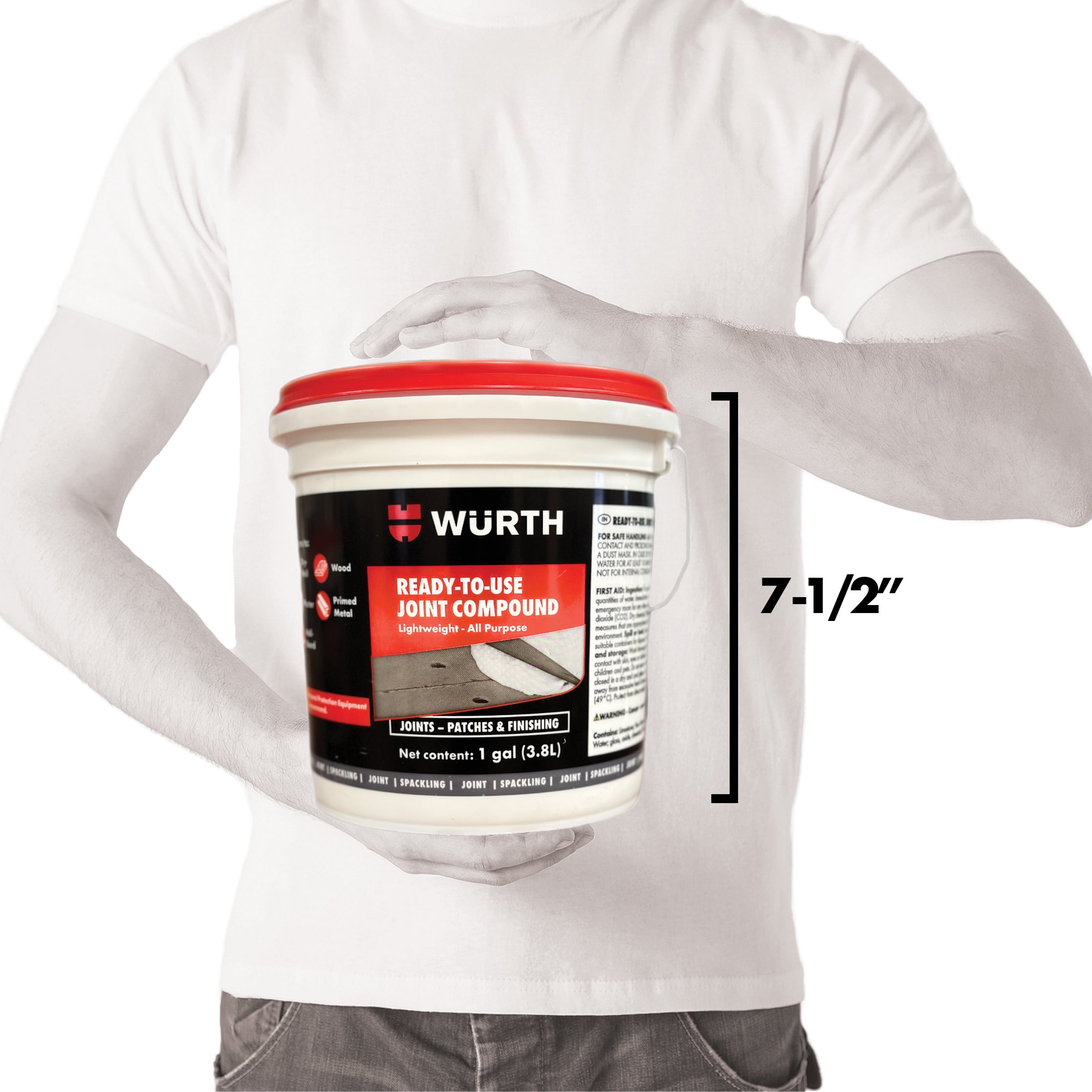 Wurth Ready-to-Use Lightweight Joint Compound, 1 Gallon 