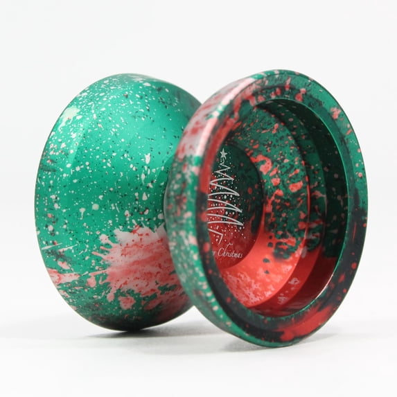 Ace Yo Gravitation 4 Yo-Yo - Mono-Metal Aluminum Yo-Yo with Blasted Body (Green/Red Tree)
