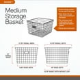 thumbnail image 6 of Spectrum Diversified Medium Metal Storage Basket - Black, 6 of 6