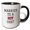 Black/White, variant on 3drose, Married to a Hot Chef Typography Design, 11oz Two-tone Blue Mug