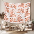 thumbnail image 2 of Burnt Orange Botanical Tapestry for Bedroom Wall Hanging Tapestry, Vintage Nature Flower Ceiling Backdrop Tapestries Poster Blanket Wall Decor for Teens Room Living Room Dorm 59" x 90", 2 of 8