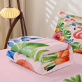 thumbnail image 5 of jejeloiu Pink Flamingo Flowers Zipper Twin Comforter Sets with Fitted Sheet and 2 Pillowcases Kids,Tropical Palm Leaf Zipper Bedding Set For Girls,Reversible,4-Piece, 5 of 7