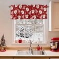 thumbnail image 2 of Christmas Santa Claus Valances for Windows, Christmas Tree Winter Snowflakes Red Rod Pocket Valance Short Window Treatments Curtains for Kitchen Bathroom Bedroom Decor, 60 x 14 Inches, 2 of 9