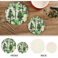 thumbnail image 4 of Pot Holders Trivets Set Pure Cotton Potholders Set, Set of 2, Forest Trees Hot Pot Trivets One 9.45 Inch and One 7 Inch for Kitchen Pans Bowl Teapot, 4 of 7