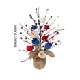 thumbnail image 3 of Kbndieu Red White and Blue Artificial Flowers Decorative Tree, 4 of July Decor Patriotic Memorial Fake Berry Stem Picks for Independence Day Decor Floral Arrangement Table Centerpieces, 3 of 6