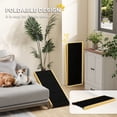thumbnail image 3 of Adjustable Natural Wood Dog Ramp - Foldable Pet Stair for Beds & Couches - Small/Medium Dogs Up to 33lbs - Easy Storage & Safe Ascent, 3 of 7