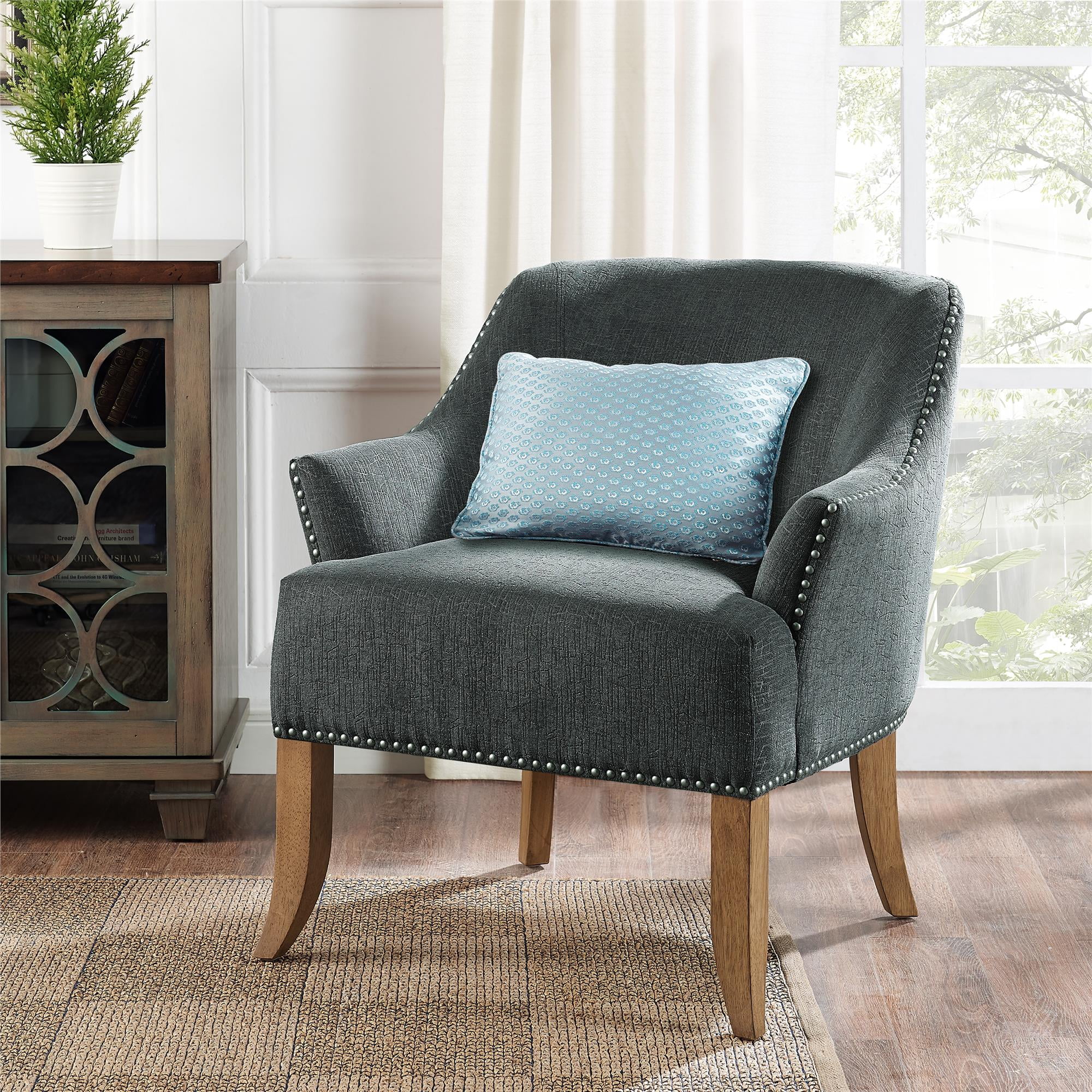 Dorel Living Etta Velvet Accent Chair, Living Room ...