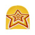 thumbnail image 4 of Women Knit Hat with Star Pattern Slouchy Beanie Soft Lightweight Warm Cap Yellow, 4 of 8