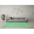 thumbnail image 3 of Ahgly Company Machine Washable Indoor Rectangle Abstract Turquoise Blue Modern Area Rugs, 3' x 5', 3 of 4