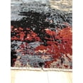 thumbnail image 6 of EORC Charcoal Hand Knotted Wool Contemporary Galaxy Rug, 8' x 10', 6 of 7