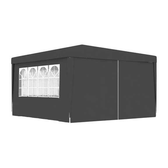 Professional Party Tent with Side Walls 13.1'x13.1' Anthracite 0.3 oz/ft²