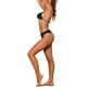 thumbnail image 4 of INSPIRAR CHIC Conjunto de Bikini de 2 Piezas con Halter Sólido, Fruncido, con Cierre de Autoatado y Parte Inferior, Traje de Baño, Color Negro, Talla L, 4 of 5