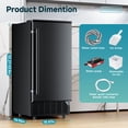thumbnail image 6 of SIMZLIFE Built-in Commercial Ice Maker 80Lbs/24H, Under Counter or Freestanding, Self-Cleaning, Kitchen & Bar, Black, 6 of 10