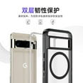 thumbnail image 2 of Magnetic for Google Pixel 8 Pro Case,Compatible with MagSafe,Military Grade Dropproof Translucent Matte Hard Back Soft Edge Anti-Fingerprint Protective Case for Google Pixel 8 Pro,Black+Clear, 2 of 8
