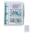 thumbnail image 1 of Carpeta para el reto de ahorro de 1000 $, libro para el reto mensual de ahorro con sobres, mini carpeta de presupuesto (azul), 1 of 5