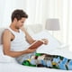 thumbnail image 5 of Fotbe Mallard Duck Swimming In A River Pantalones de Pijama para Hombre, Pantalones de Dormir, Pantalones de Casa con Cintura Ajustable y Bolsillos-Medium, 5 of 6