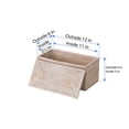 thumbnail image 6 of Kouboo La Jolla Rectangular Rattan Storage and Toilet Roll Storage Basket Decorative Storage Bins, Organizer, Household, Basket With Lid, White Wash, 6 of 6