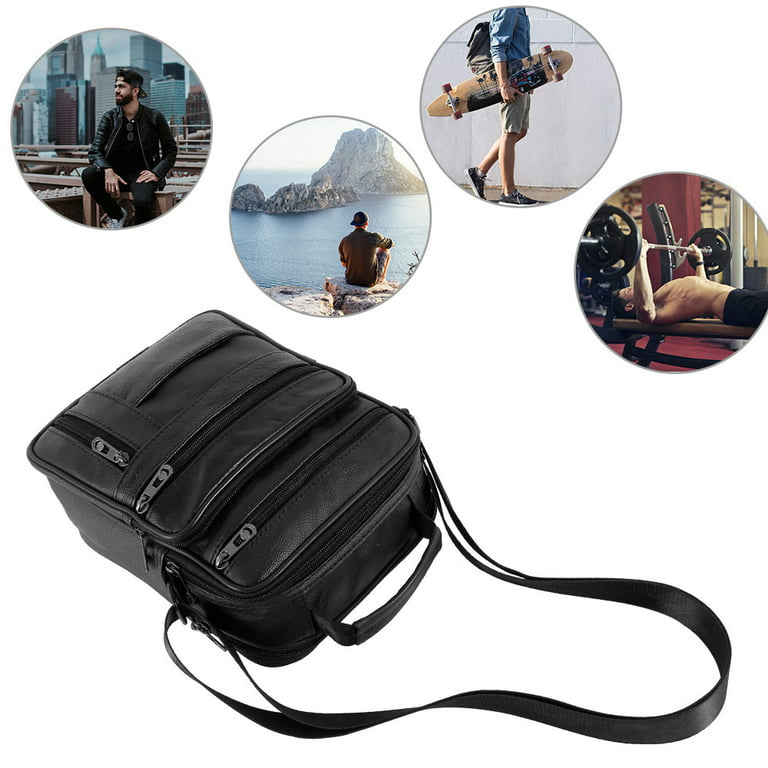 Nyidpsz Men's Messenger Bag Waterproof Cross Body Shoulder Utility Travel Work Bag, Adult Unisex, Size: Large, Black