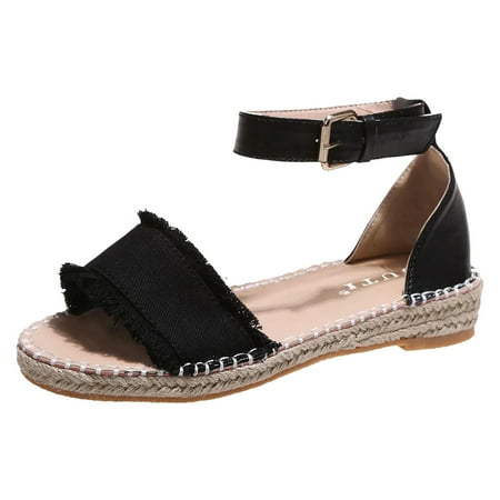 

Savings Clearance 2023! Women s Large Size Flat Rope Sandals Casual Flat Sandals Lady Sandals