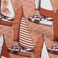 thumbnail image 1 of oneOone Rayon Orange Fabric Nautical Sewing Craft Projects Fabric Prints By Yard 56 Inch Wide, 1 of 5