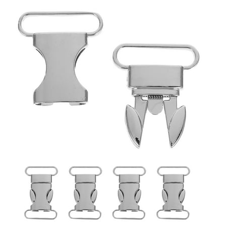 Luxshiny 5Pcs Metal Release Buckles for Dog Harness and Pet Care Silver