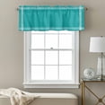 thumbnail image 3 of Pure Teal Green Kitchen Curtain Valances for Windows Farmhouse Short Curtains, Simple Solid Color Rod Pocket Valance Curtain for Bedroom Cafe Living Room 42"x12", 3 of 8
