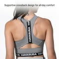 thumbnail image 3 of Hayabusa Women's Crossback Sports Bra - Grey, Large, 3 of 6