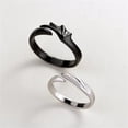 thumbnail image 4 of SmartBy 2Pcs Couple Rings Exquisite Shape Rust-proof Metal Stylish Engagement Open Ring Birthday Gift for Female, 4 of 8