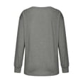 thumbnail image 4 of Odeerbi Thanksgiving Shirts For Women Fashion Casual Long Sleeve Pumpkin Print Sweatshirt Tops Blouse Gray, 4 of 6