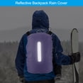 thumbnail image 4 of Unique Bargains 15-25L Waterproof Backpack Rain Cover with Vertical Reflective Strap, XS, Purple, 4 of 5