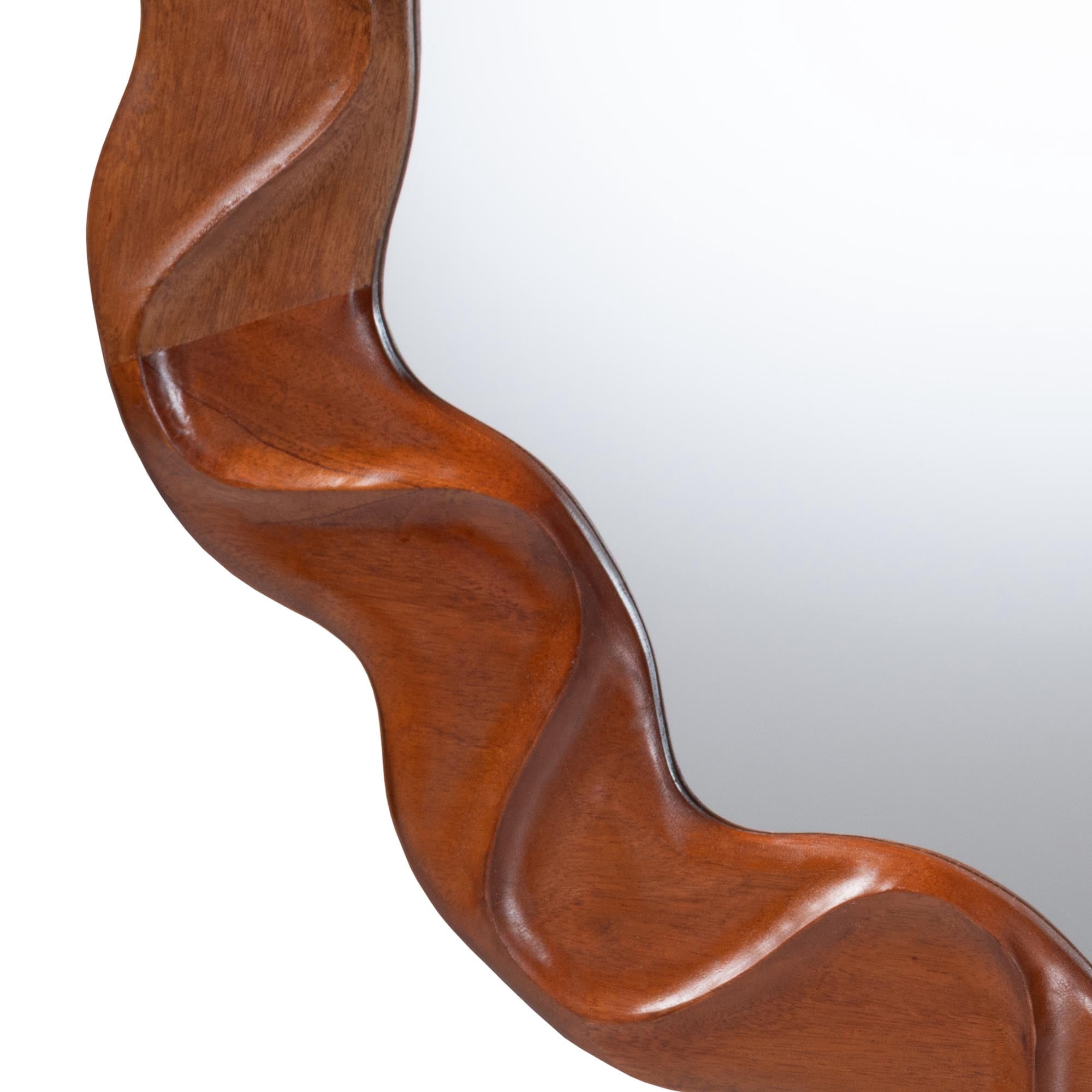 bali & pari Bahati Boho Mirror, Mahogany Brown