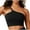 Black, variant on Karight Women's Workout Sports Bras One Shoulder Asymmetrical Bra Fitness Training Gym Yoga Crop Tank