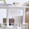 thumbnail image 7 of Leyaoyao 3-Tier Printer Stand with Charging Station, Computer Tower Stand, Metal Rolling Cart on Wheels for Case Printer, White, 7 of 7