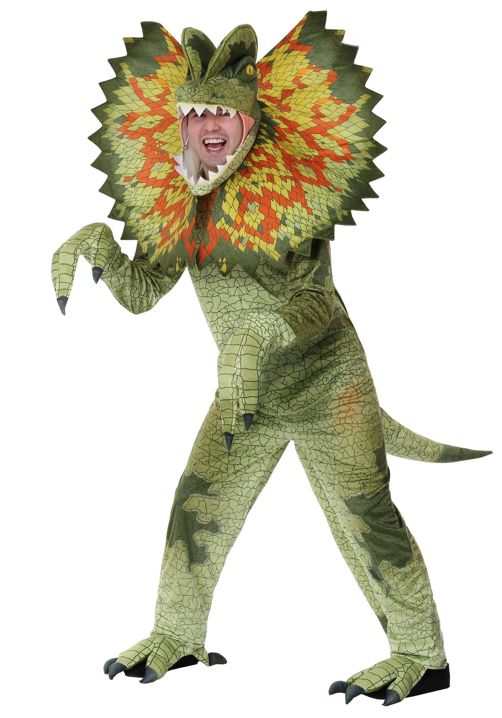 Photo 1 of Adult Dilophosaurus Costume, Size XL