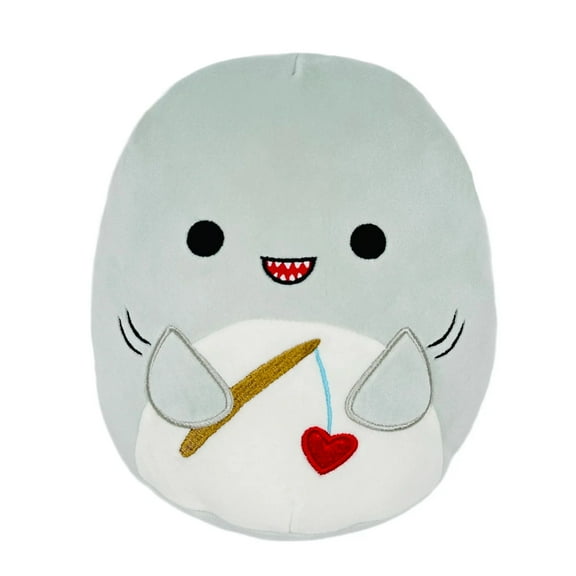 Squishmallows 2026 Valentine Squad 8" Gordon the Shark with Fishing Rod Plush Doll Toy