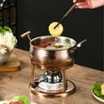 thumbnail image 3 of Single hot pot, with lid and handle Pot Shabu hot pot made of stainless steel, Chinese hot pot, single small hot pot made of thickened, for gas stoves, induction stoves, 3 of 5