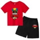 thumbnail image 5 of Conjunto de 2 camisetas y pantalones de manga corta con cuello redondo y estrellas para niños de 3 a 13 años, ropa para niños y niñas, 5 of 5