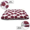 thumbnail image 3 of Roses Pet Bed, Colorful Sketchy Hand Drawn Abstract Design Floral Pattern, Chew Resistant Pad for Dogs and Cats Cushion with Removable Cover, 24" x 39", Raspberry Pink, by Ambesonne, 3 of 4