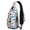 Grey-64, variant on Crossbody Sling Backpack for Women Men Ocean Animal Narwhals Shoulder Sling Crossbody Casual Chest Bag for Travel Sports Running Hiking