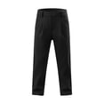 thumbnail image 3 of Plebaso Boys Basic School Uniform Pants High Waist Straight Leg Pull on Trousers Casual Kids Pants with Pockets, 3 of 7